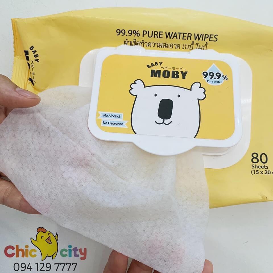 Khăn Ướt Tinh Khiết Moby Thái Lan Moby Thái Lan tinh khiết, an toàn