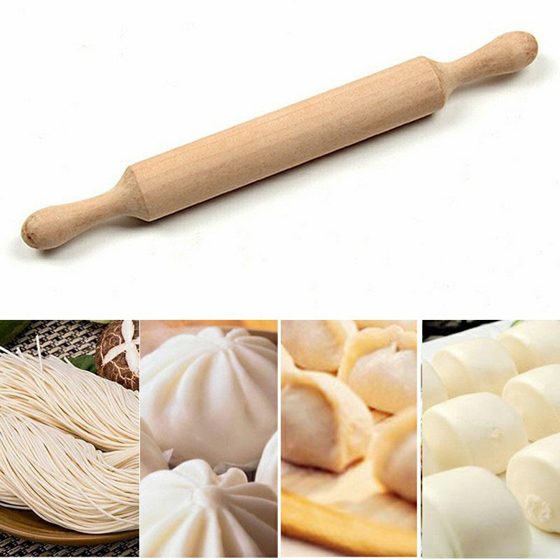 Non-stick Wooden Rolling Pin/ Baking Cookies Chapati  Pizza Dough Roller/ Kitchen Baking Utensil