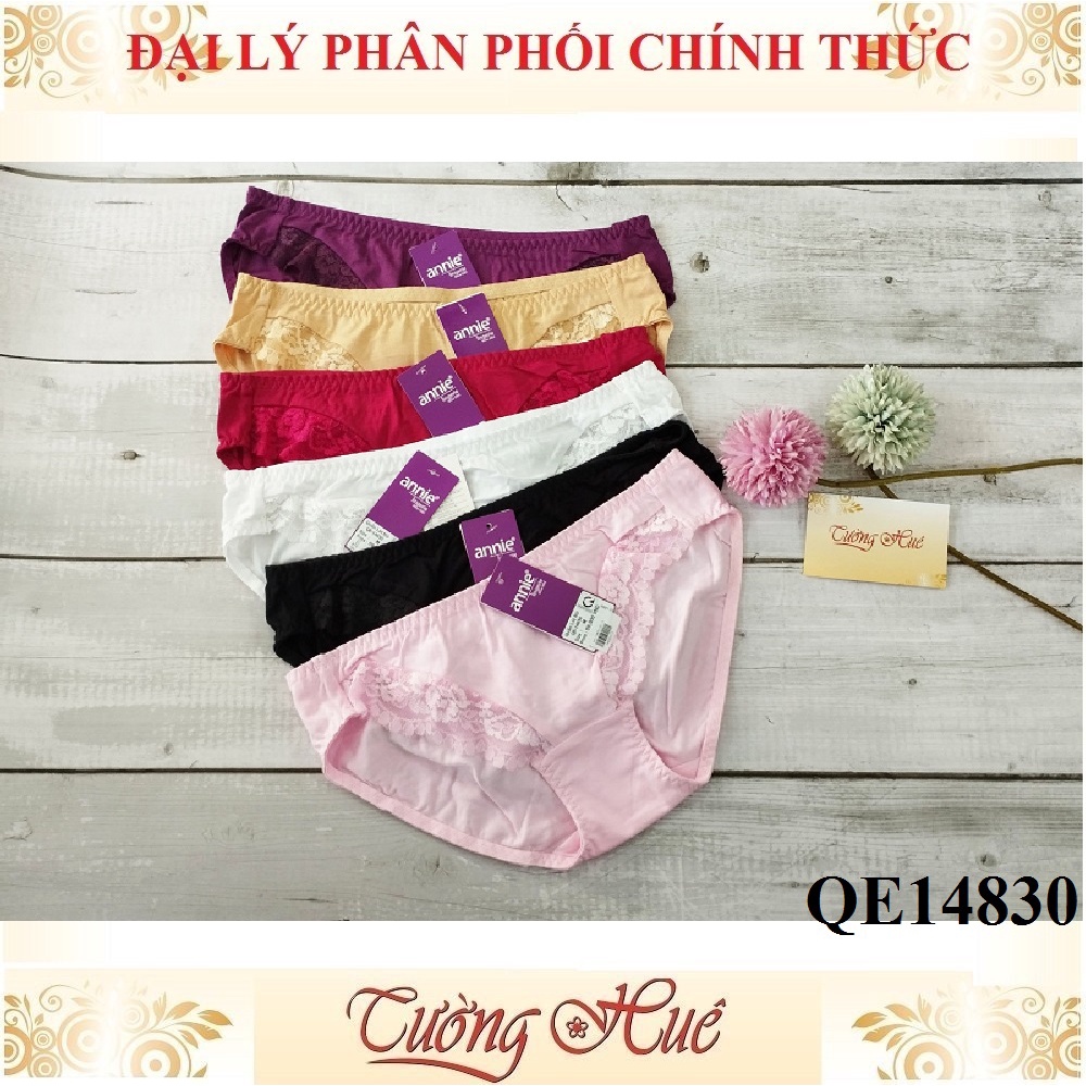 Quần lót nữ annie QE 14830 quần cotton phối ren.