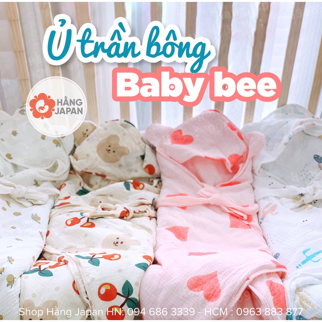 Chăn ủ trần bông MUSLIN TREE BABYBEE cho bé kích thước 80*80cm - Hàng việt nam chất lượng cao