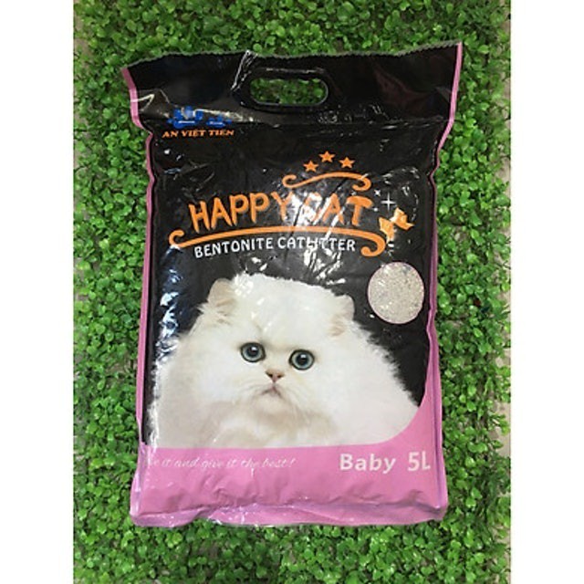 ( Khử Mùi Tốt ) Cát Vệ Sinh Happy Cat Cho Mèo 5L - Mùi Baby