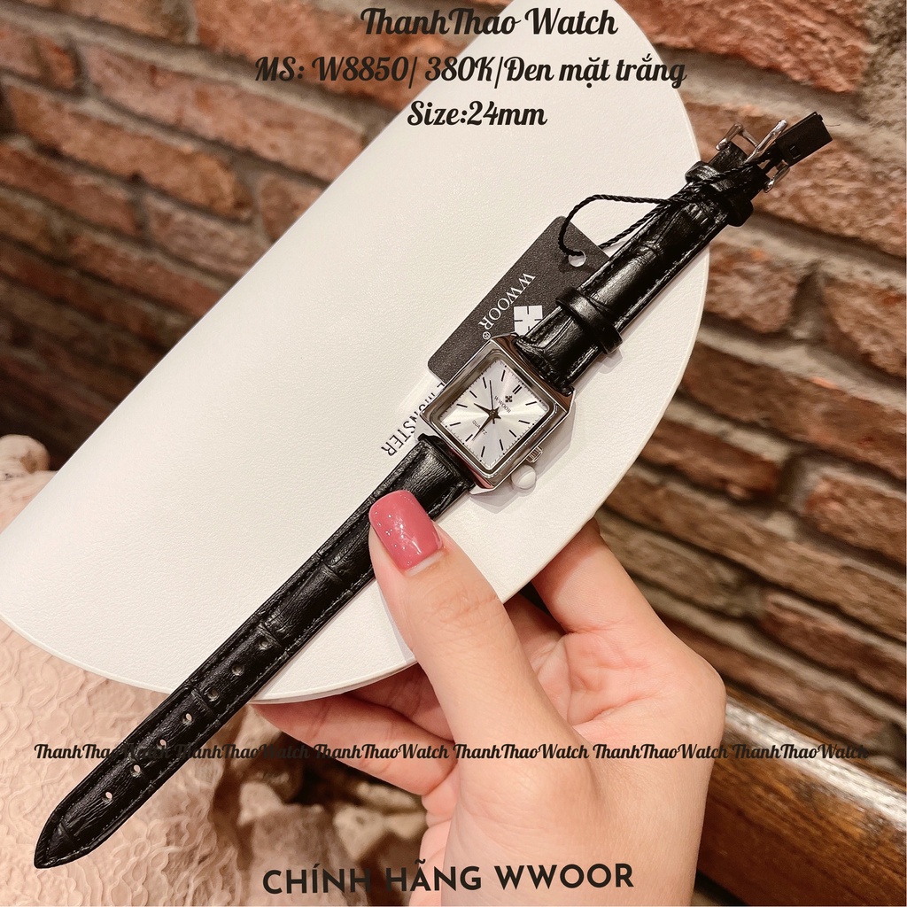 Đồng Hồ Nữ Đẹp ThanhThao Watch , Đồng Hồ Nữ Đeo Tay Dây Da W8850 Chính Hãng