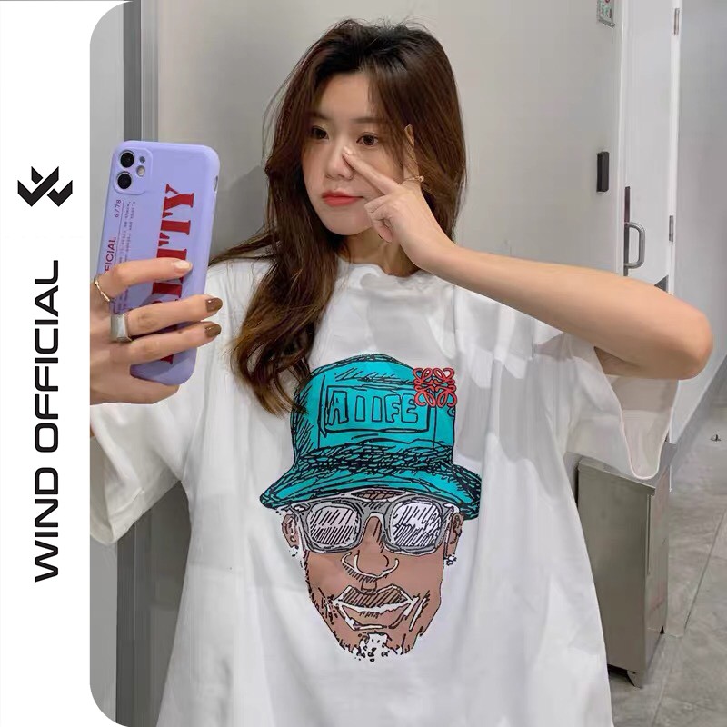 Áo phông nữ WIND unisex form rộng tay lỡ cotton ALLFE thời trang nam nữ ulzzang | BigBuy360 - bigbuy360.vn