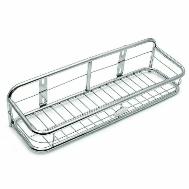 Kệ gia vị dán tường inox tặng kèm keo dán và đinh ốc - kích thước 30-40-50cm