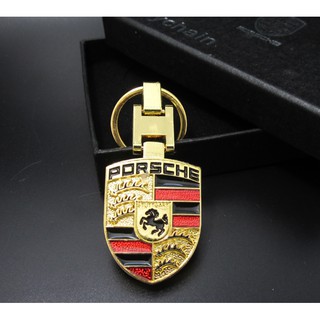 Chìa khóa xe Porsche Giá đỡ kim cương Kim loại da móc chìa khóa Móc khóa xe hơi 718 911 Cayenne Cayman Macan Panamera Boxster
