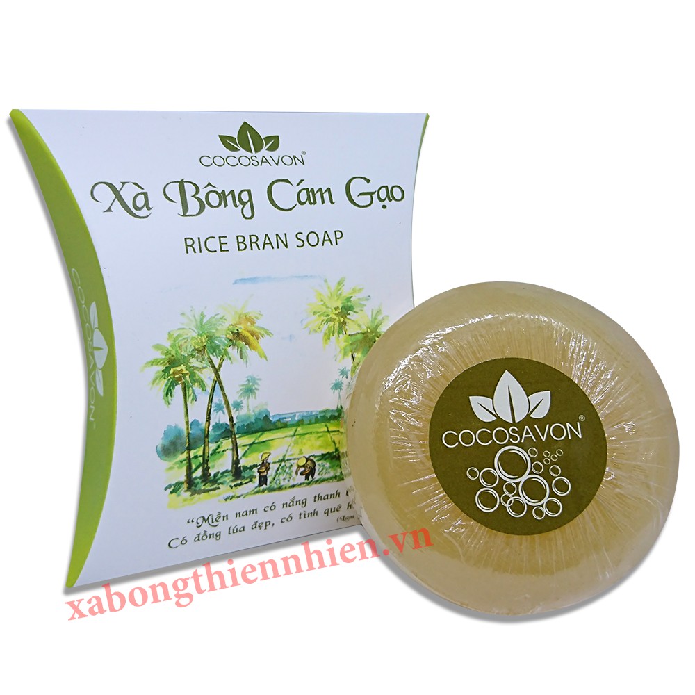 |Cocosavon| Xà bông cám gạo thiên nhiên dưỡng ẩm, làm trắng da