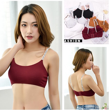 Áo lót thể thao dây đeo in chữ thời trang dành cho nữ