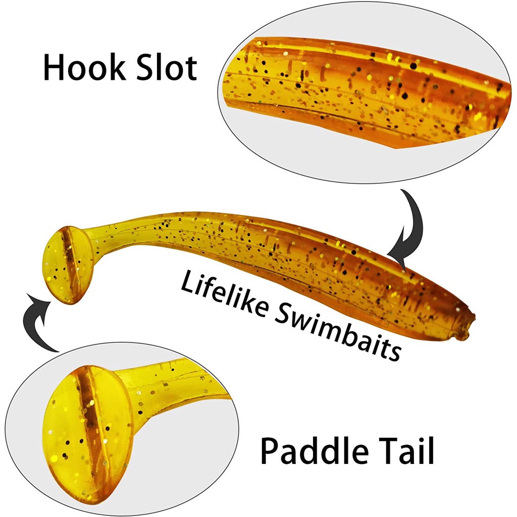 Set 5 / 1 Mồi Câu Cá Giả Mềm 55mm 70mm