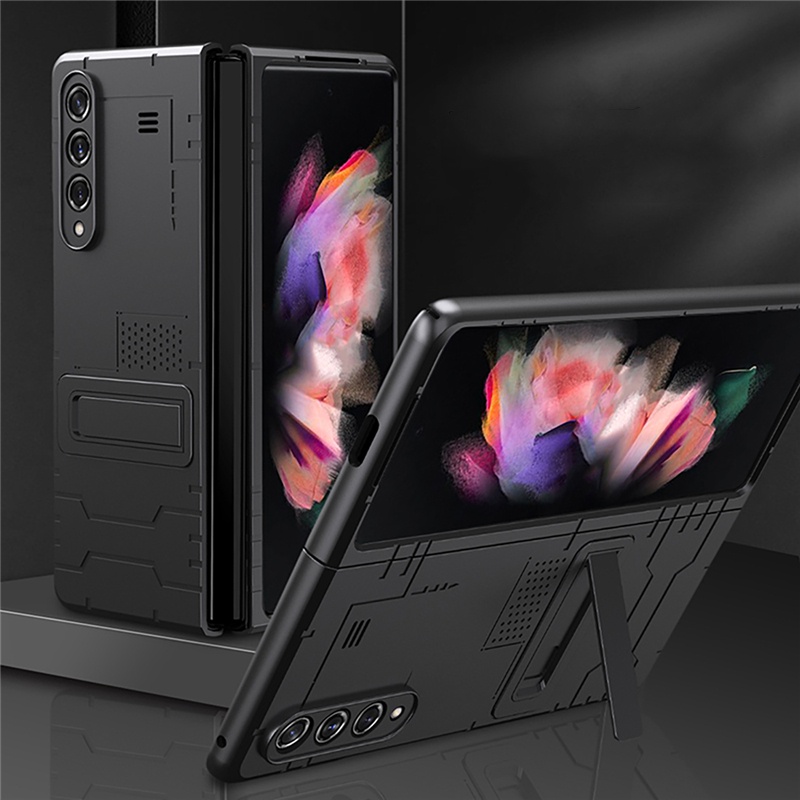 Ốp điện thoại siêu mỏng có giá đỡ vô hình từ PC cứng cho Samsung Galaxy Z Fold 3