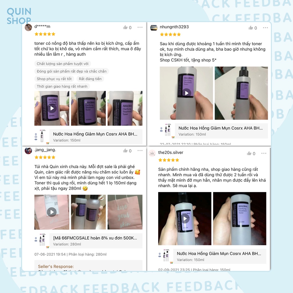 Nước Hoa Hồng Giảm Mụn Cosrx AHA BHA Clarifying Treatment Toner