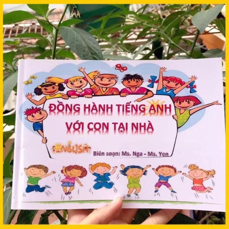 Đồng hành tiếng Anh cùng con tại nhà - khổ A5, kèm file nghe