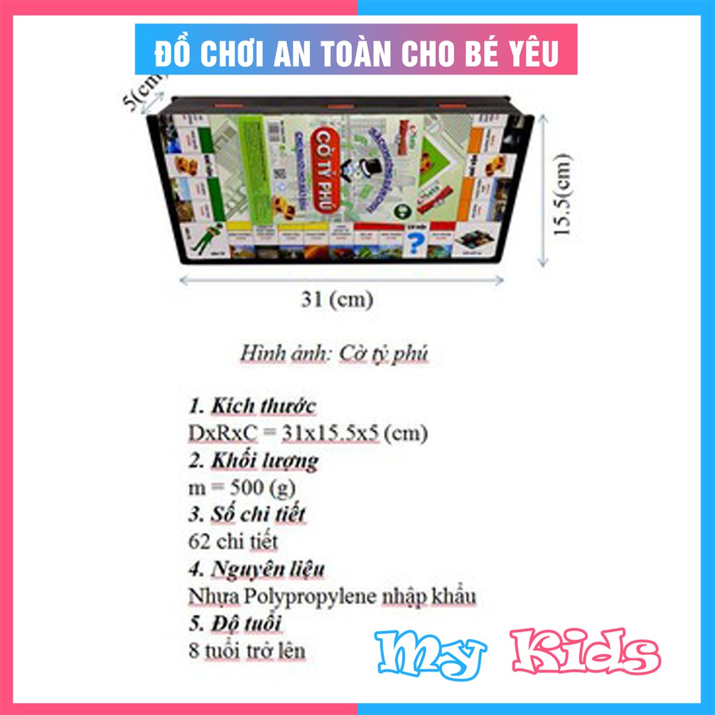 [Mã MYKIDS giảm 10k] CỜ TỶ PHÚ 31cm * 31cm - Made in Việt Nam - Phát triển tư duy tài chính