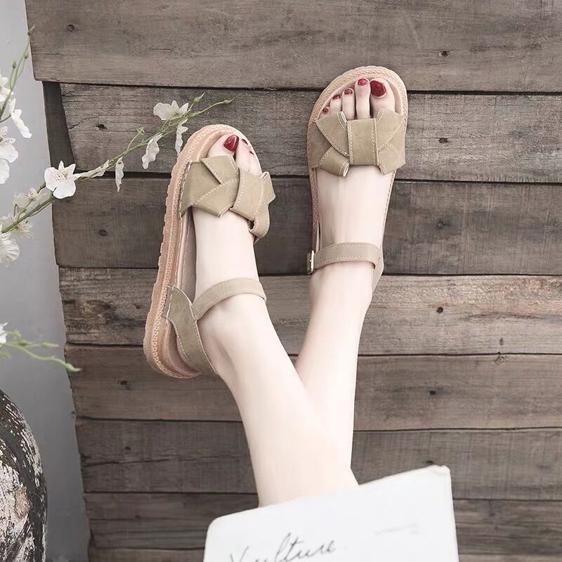 Giày Sandal Thời Trang Đế Bằng Xinh Xắn Cho Nữ