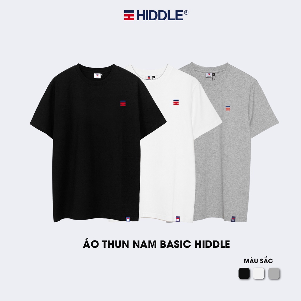 Áo thun nam cổ tròn basic chất cotton dày dặn co giãn 4 chiều form vừa người HIDDLE | H01-T8