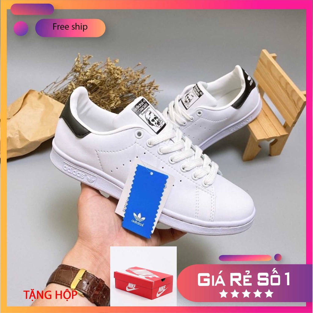 Giày thể thao stan smit nam nữ trắng gót đen thời trang phong cách trẻ hàng chuẩn vietmax86 | BigBuy360 - bigbuy360.vn