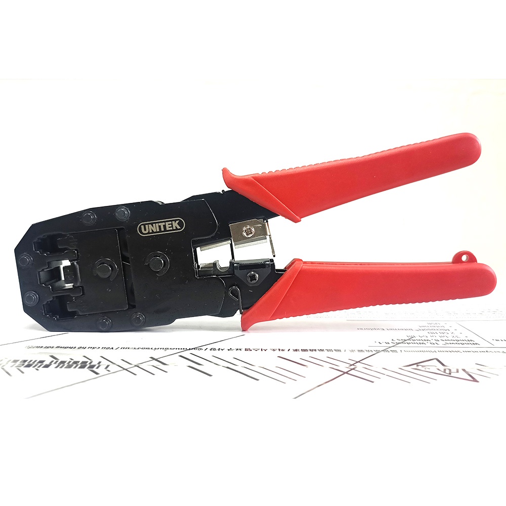 Kìm bấm mạng đa năng Unitek OT37RD (Cat5/Cat6 RJ45+RJ11) - Hàng CHính HÃng 12 Tháng