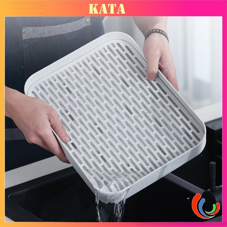 Khay Đựng Ấm Chén Úp Cốc Giá Để Hoa Quả Mỹ Phẩm Đa Năng Mã DP80 Kích Thước 33x25x4 cm