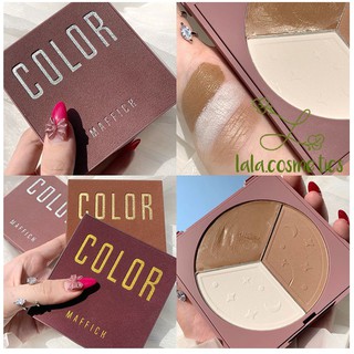 Phấn Maffick 3 ô màu nude tạo khối - highlight - bắt sáng