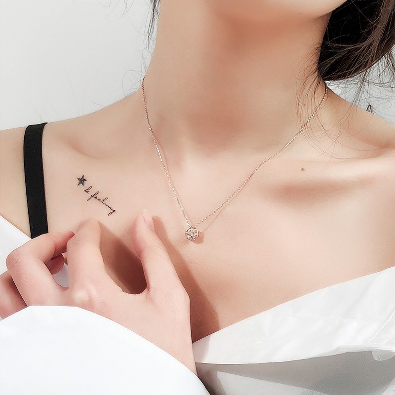 Dây chuyền mạ bạc S925 đính đá zircon thời trang dành cho nữ