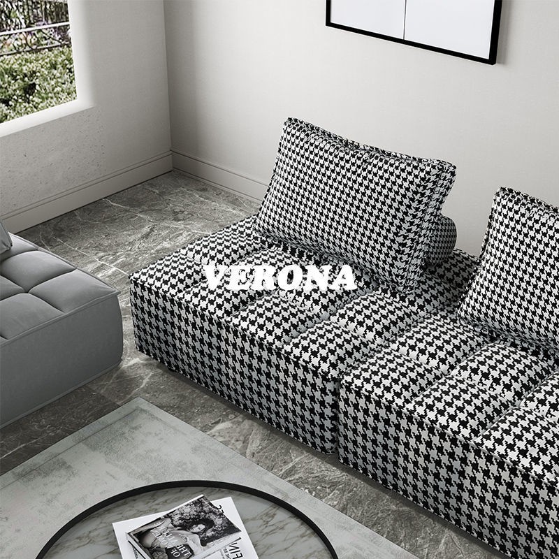 Sofa lười phong cách Bắc Âu tatami phòng khách ngủ chung cư nhỏ vải công nghệ dùng một lần kết hợp di động