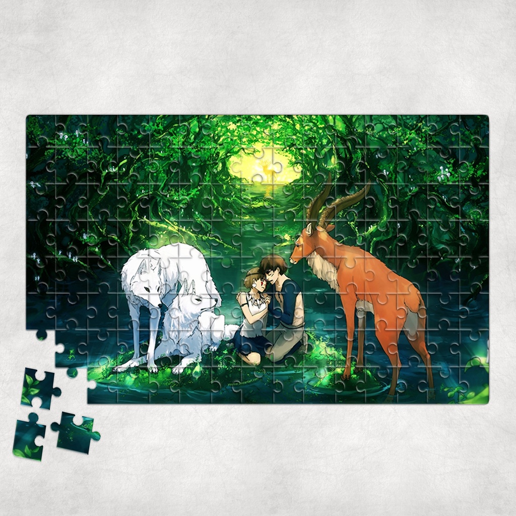 Tranh ghép hình PRINCESS MONONOKE - Mẫu 1 - Nhận in theo yêu cầu