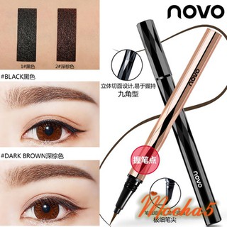 Kẻ mắt dạ NOVO EASY TO DRAW nét mảnh, sắc nét chống nước Vàng Đen