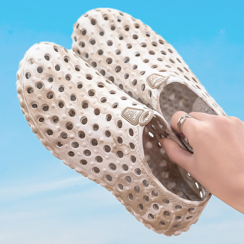 Giày Crocs Thoáng Khí Họa Tiết Rằn Ri Thời Trang Mùa Hè Cho Nam Size 39-45