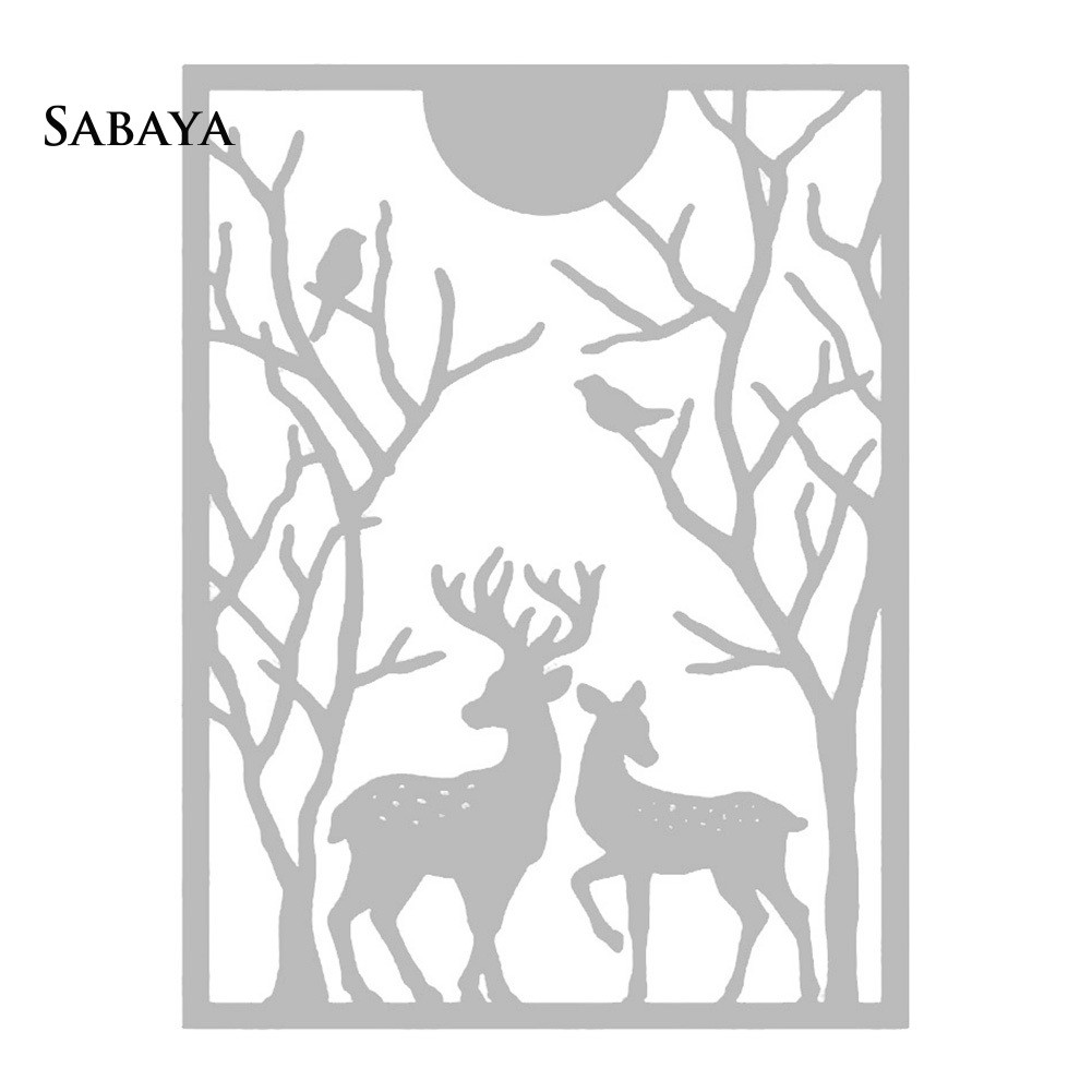 Khuôn cắt giấy kim loại hình hươu trang trí tập ảnh