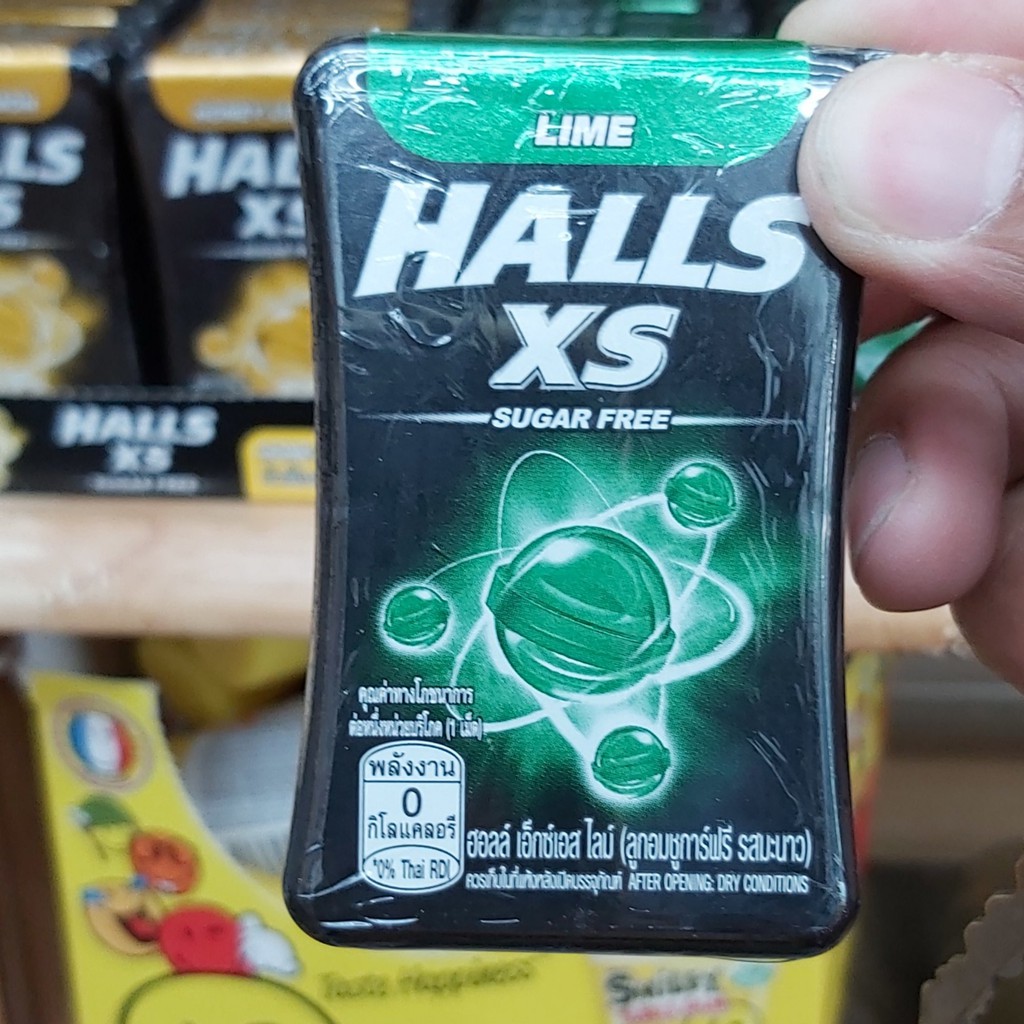 Kẹo Ngậm Không Đường Halls XS Thailand 15gr - Date T11/2021