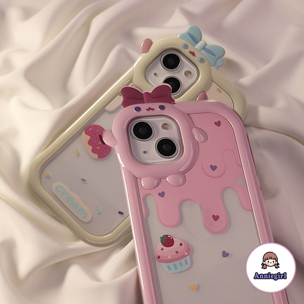 Ốp Điện Thoại TPU Mềm Chống Vỡ Họa Tiết Bánh Kem Dâu Tây Dành Cho IPhone 14 13 12 11 Pro Max