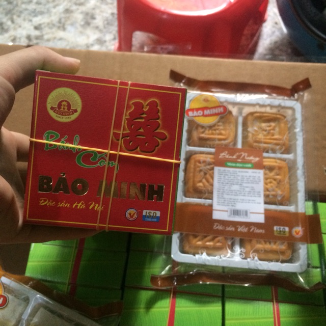 Bánh Cốm hộp to 65gr đặc sản hà nội hãng bảo minh