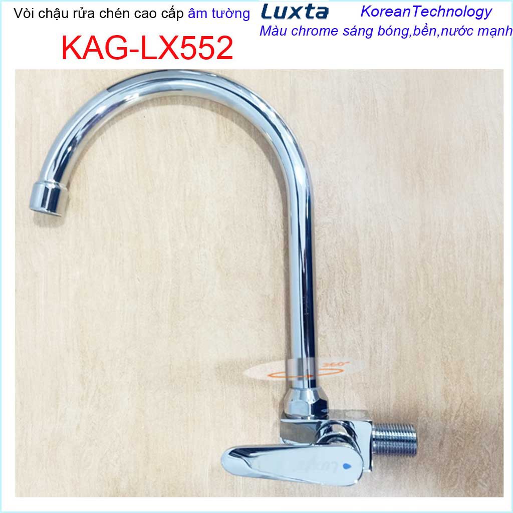 Vòi lạnh rửa chén bát Luxta, vòi chậu chén Luxta gắn tường KAG-LX552