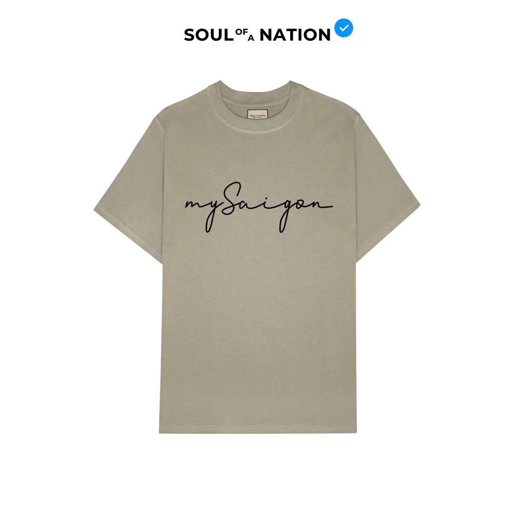 Áo thun unisex In họa tiết cao cấp MY SAIGON form basic 100% cotton premium SOUL OF A NATION VER 1 - Đen/Trắng/Nâu nhạt