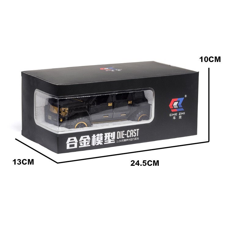 Mô Hình Xe Bọc Thép tỉ lệ 1:24 GPATTON Hãng CheZhi, Khung Xe Kim Loại Kiểu Dáng Mạnh Mẽ