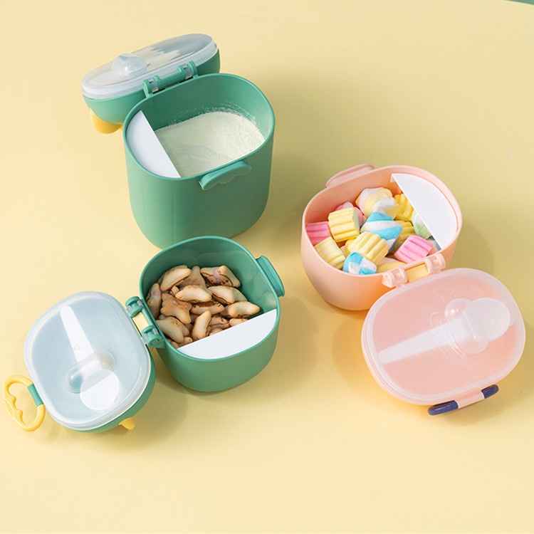 SABUY Hộp Đựng Sữa Bột Hình Khủng Long Dễ Thương Kèm Muỗng 200g 400g