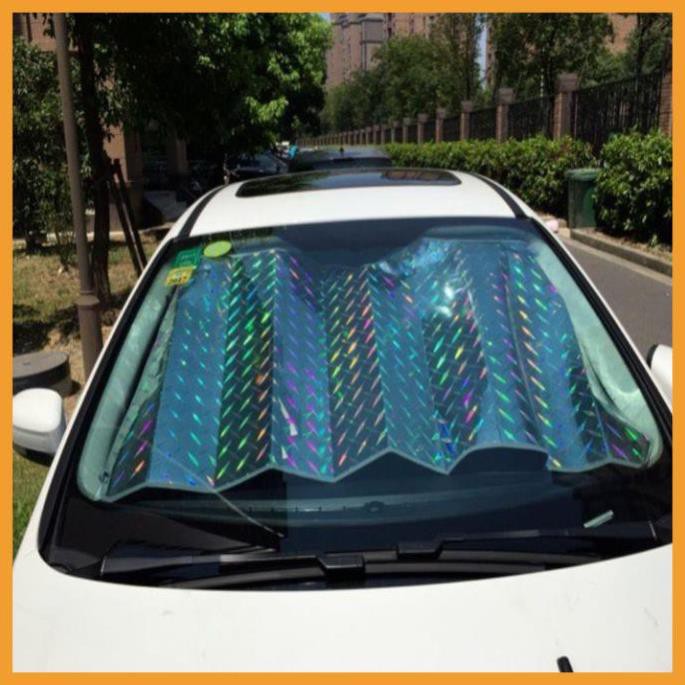 Tấm che chắn nắng kính lái oto, xe hơi - Kích thước lớn 140x70cm - Cách nhiệt hiệu quả - Vạn Dặm Bình An