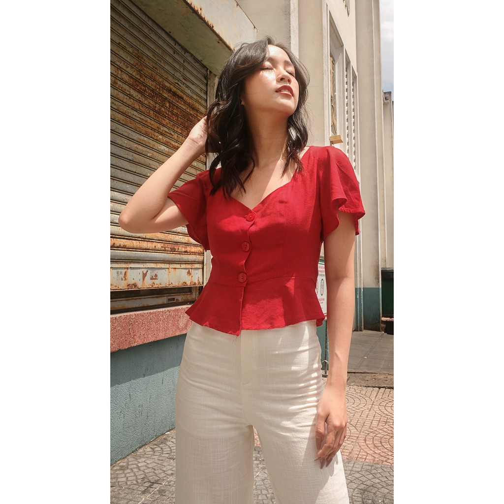 ÁO LINEN ĐỎ