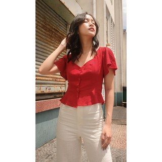 ÁO LINEN ĐỎ