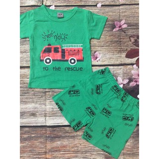 Bộ cotton co giãn 4 chiều cho bé trai