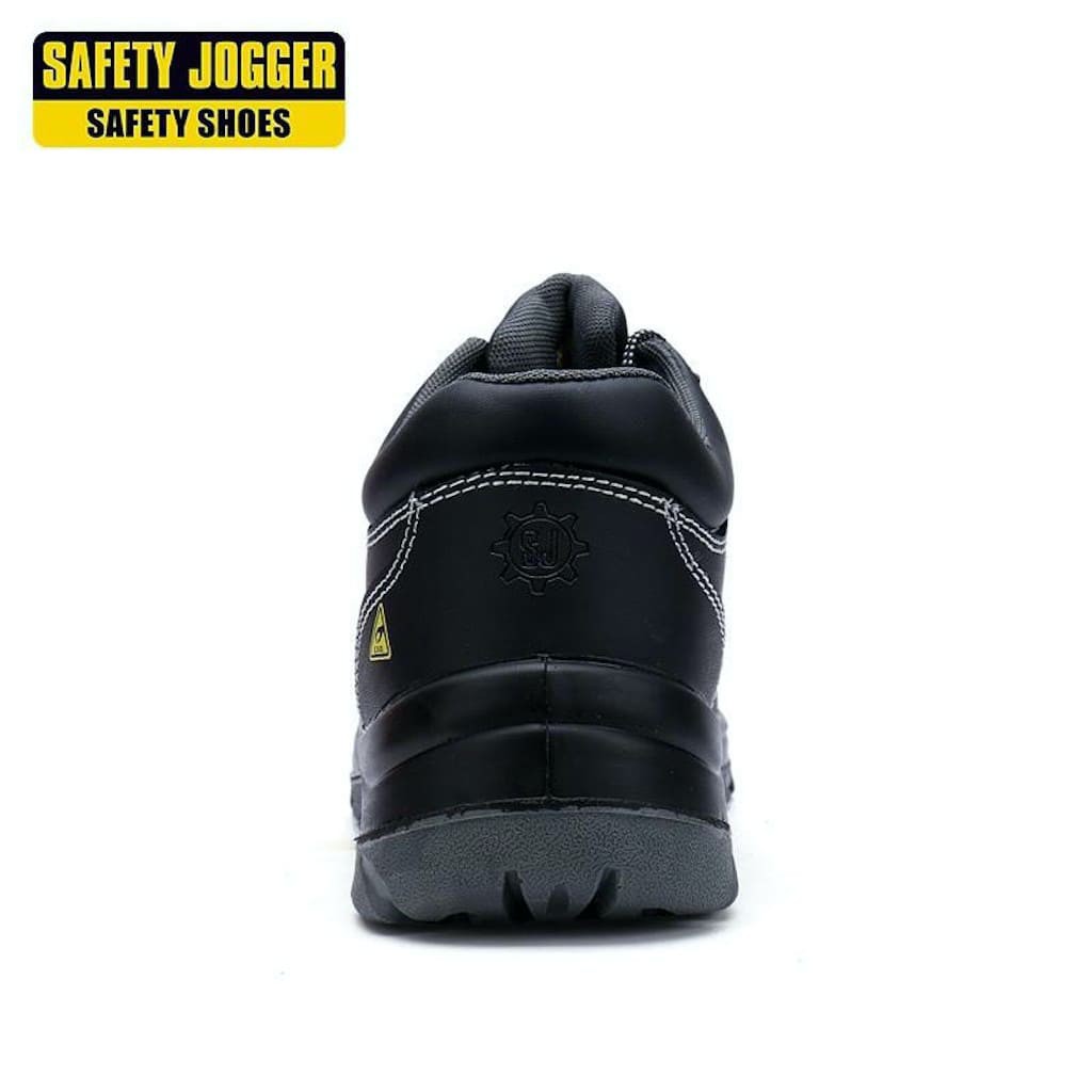 Giày bảo hộ Safety Jogger Aura S3 da bò cao cấp siêu bền, chống tĩnh điện, cấu tạo phi kim cổ thấp (đen)