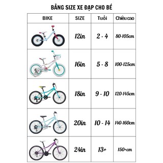 Xe đạp cho bé SX.BOY 001 [12in, 16in, 18in, 20inch- Nhập khẩu chính hãng]