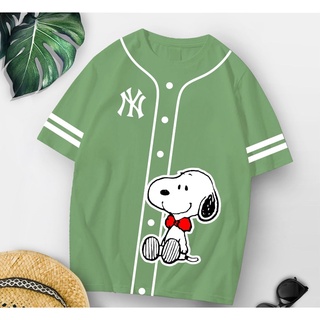 Áo thun bóng chày cotton 30s in hình snoopy dành cho nữ