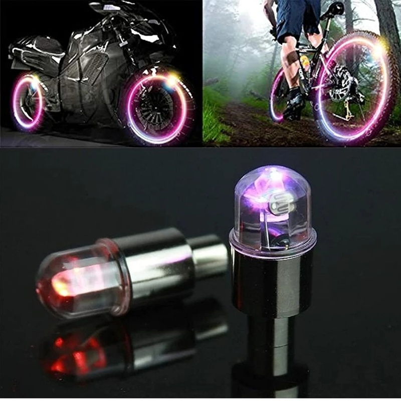 Nắp Van Bánh Xe Có Đèn LED Độc Đáo Trang Trí Xe Hơi / Xe Máy