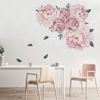 Decal dán tường hoa mẫu đơn giản dị thanh lịch
