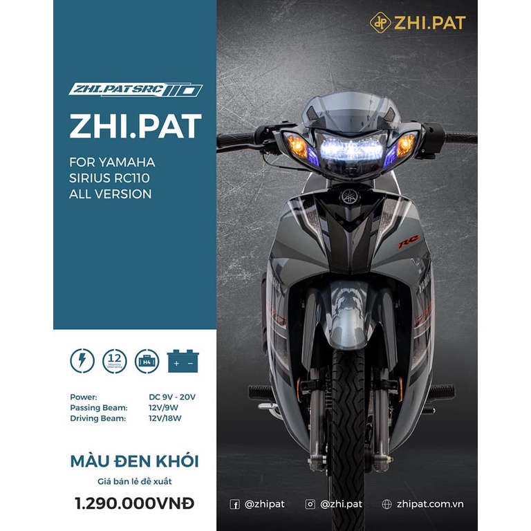 Chóa Đèn Led 2 Tầng Gắn Sirius RC Các Đời Chính Hãng Zhi.Pat Bảo Hành 2 Năm