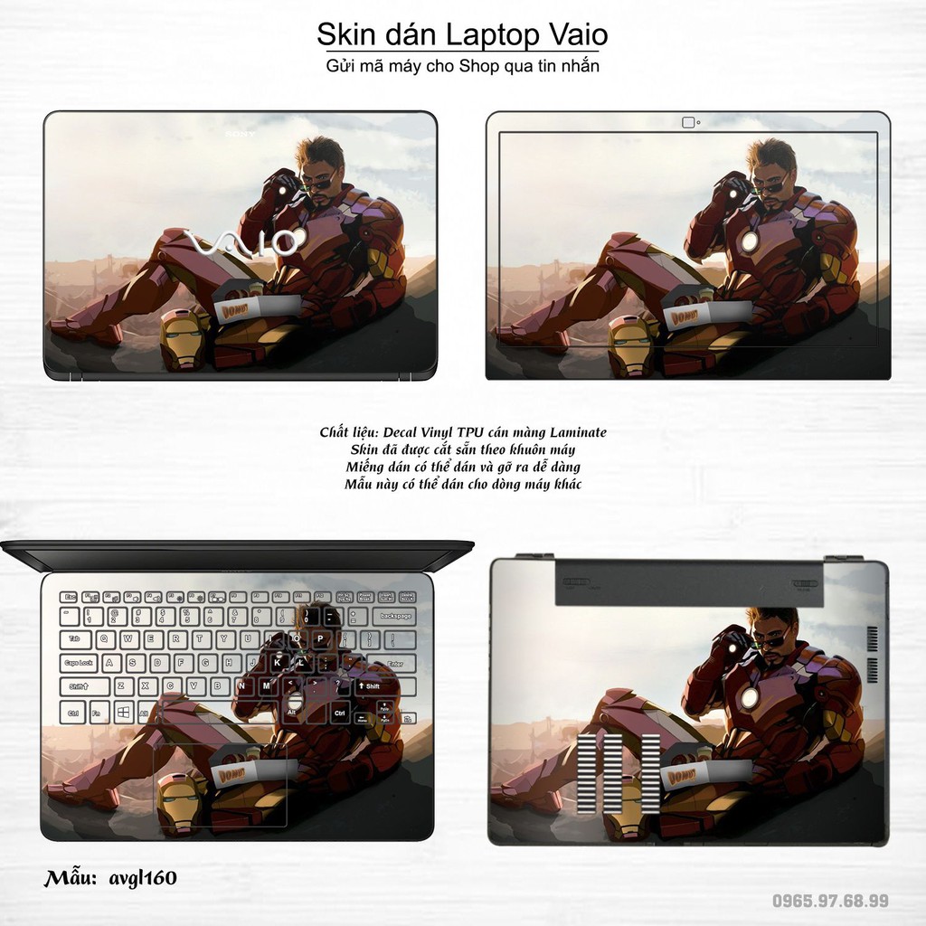 Skin dán Laptop Sony Vaio in hình Avenger _nhiều mẫu 4 (inbox mã máy cho Shop)