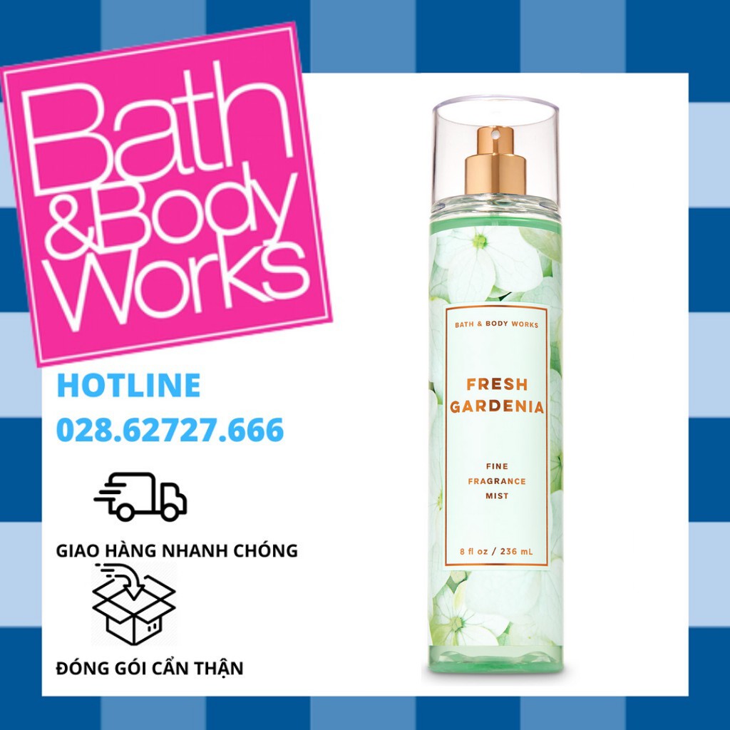 Xịt Thơm Toàn Thân  Bath And Body Works - Fresh Gardenia Body Mist (236ml)