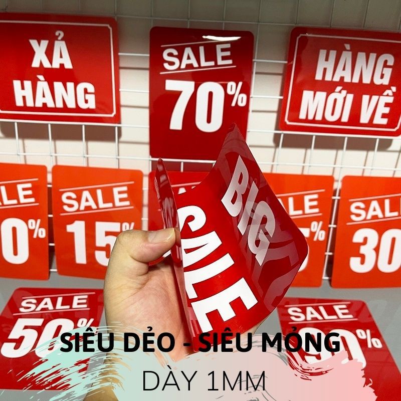 Bảng sale, biển giảm giá, hàng mới về - kẹp bảng giá