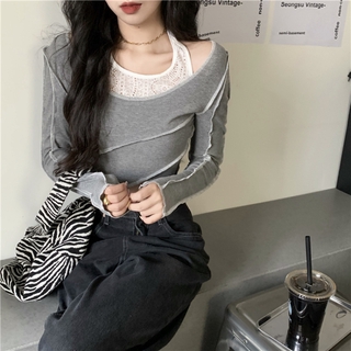 Áo thun tay dài trễ vai phong cách gợi cảm dành cho nữ