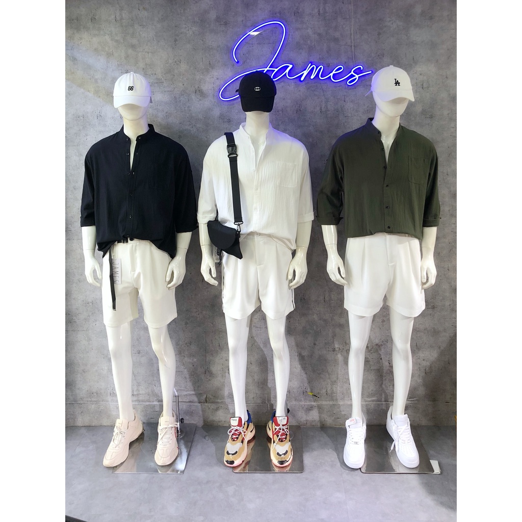 SƠ MI CỔ TÀU VẢI ĐŨI MỀM HÀNG QUẢNG CHÂU CAO CẤP JAMES STORE - SM290
